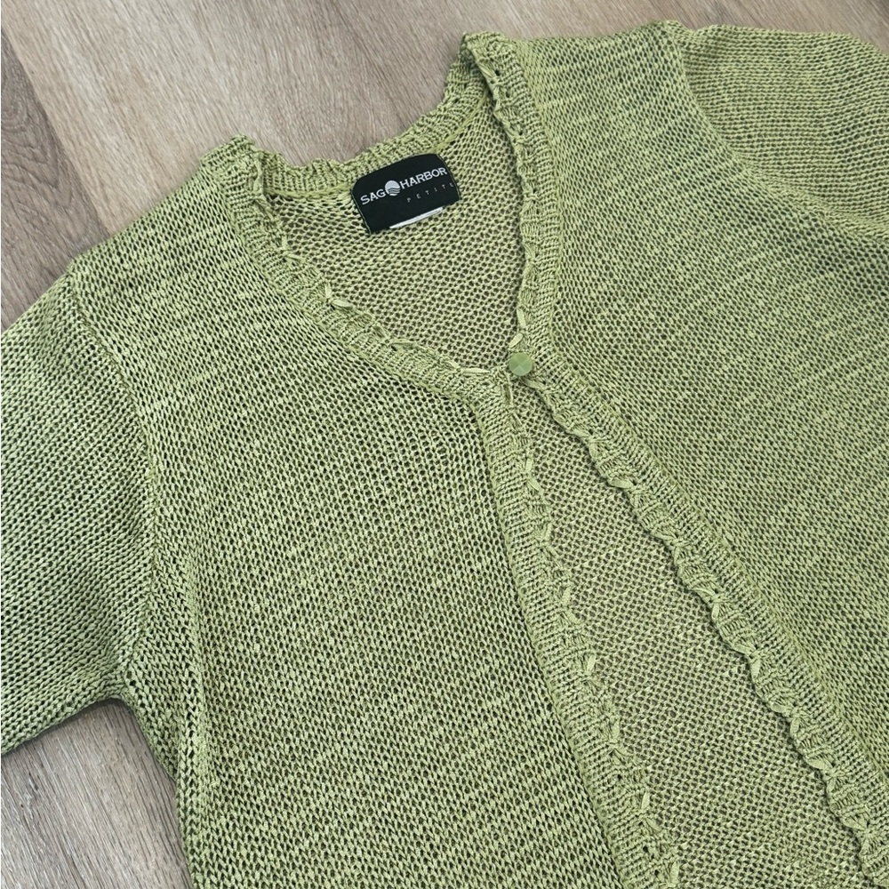 Knit Cardigan T Shirt Green